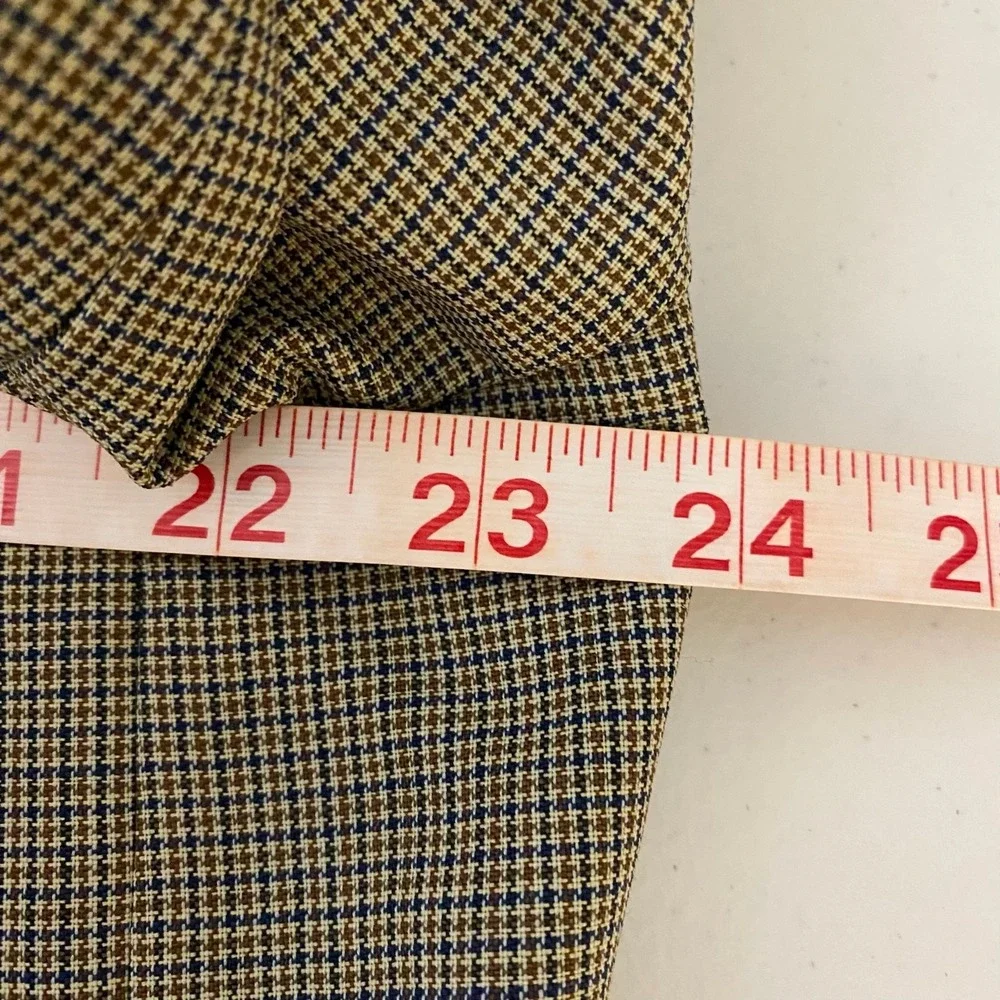 Vtg Banana‎ Republic Sport Coat Mens 42L Wool Houndstooth Made In Italy Academia